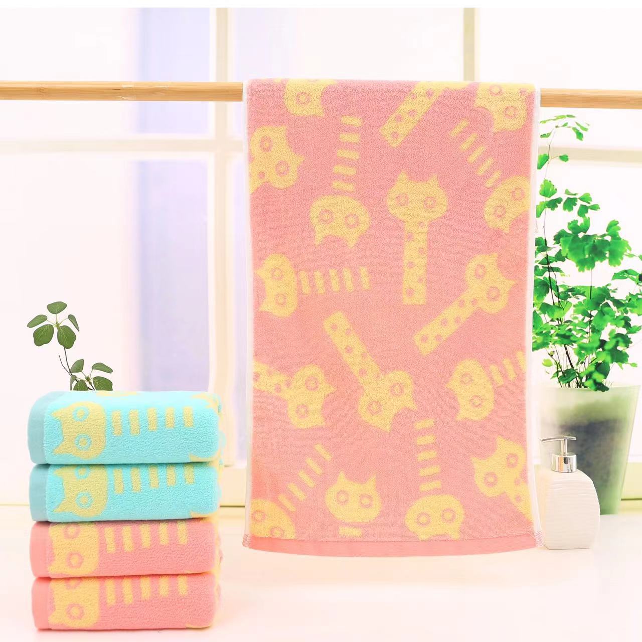 Home 120g Colorful Stripes Cartoon Towel with Sailor Spinning and Soft Rabbit Design