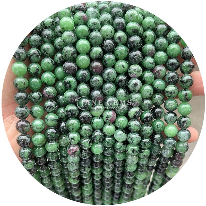Wholesale Natural Gemstone Round Loose Beads 8mm Blue Gypsum Loose Beads Round Hematite Beads Spacers for Jewelry Making