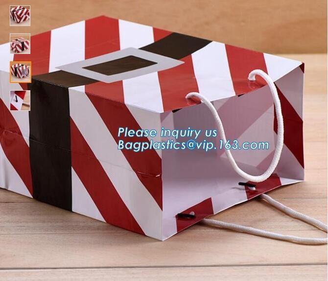 Luxury paper bags with handles Different Sizes,250gsm art paper shopping carrier bag custom printing with handle rope