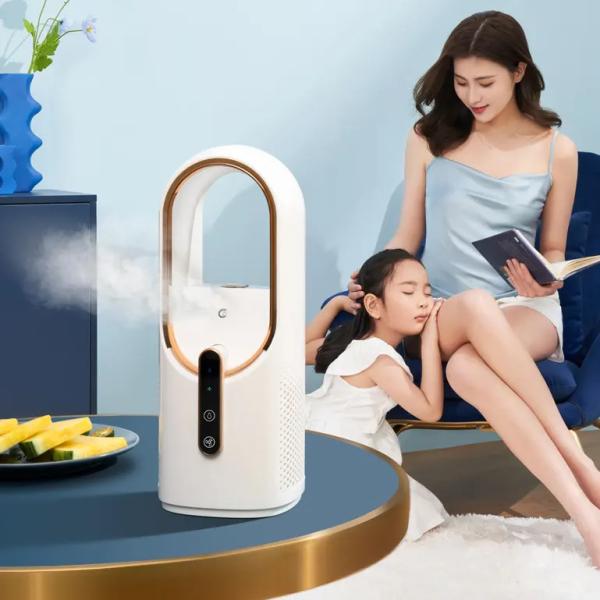 Wholesale Leafless Electric Mist Fan 2200mAh Large Battery Well Design Cold Mist