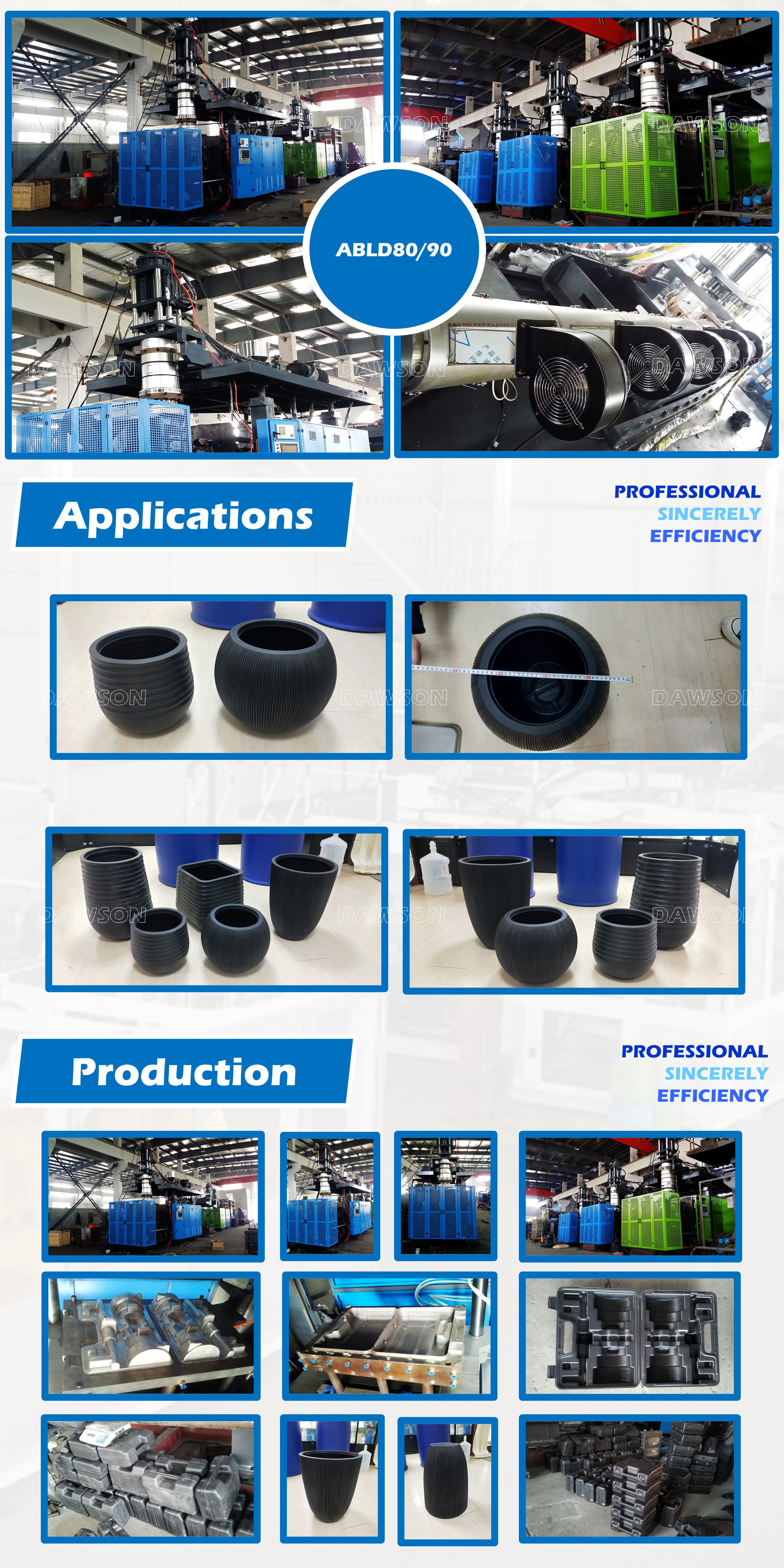 Servo motor 20L 5 gallonFlowerpot Bottle for bottle machine blow plastic machine