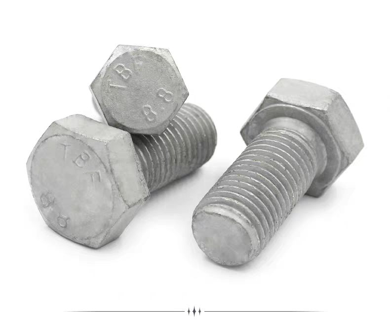 Metric High Strength Bolts DIN 931/933 Hex Bolts And Nuts Zinc 4.8/6.8/8.8/10.9/12.9