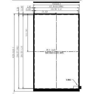 800x1280 10.1" Laptop LCD Display IPS 40 Pin TFT Display Mipi Interface
