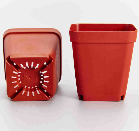 SQUARE DEEP NURSERY POTS plants black,red,green plastic Landmark 4 sizes