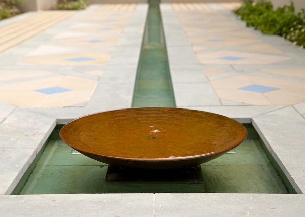 Garden Decoration Large Bowl Water Feature / Corten Steel Water Bowl Garden