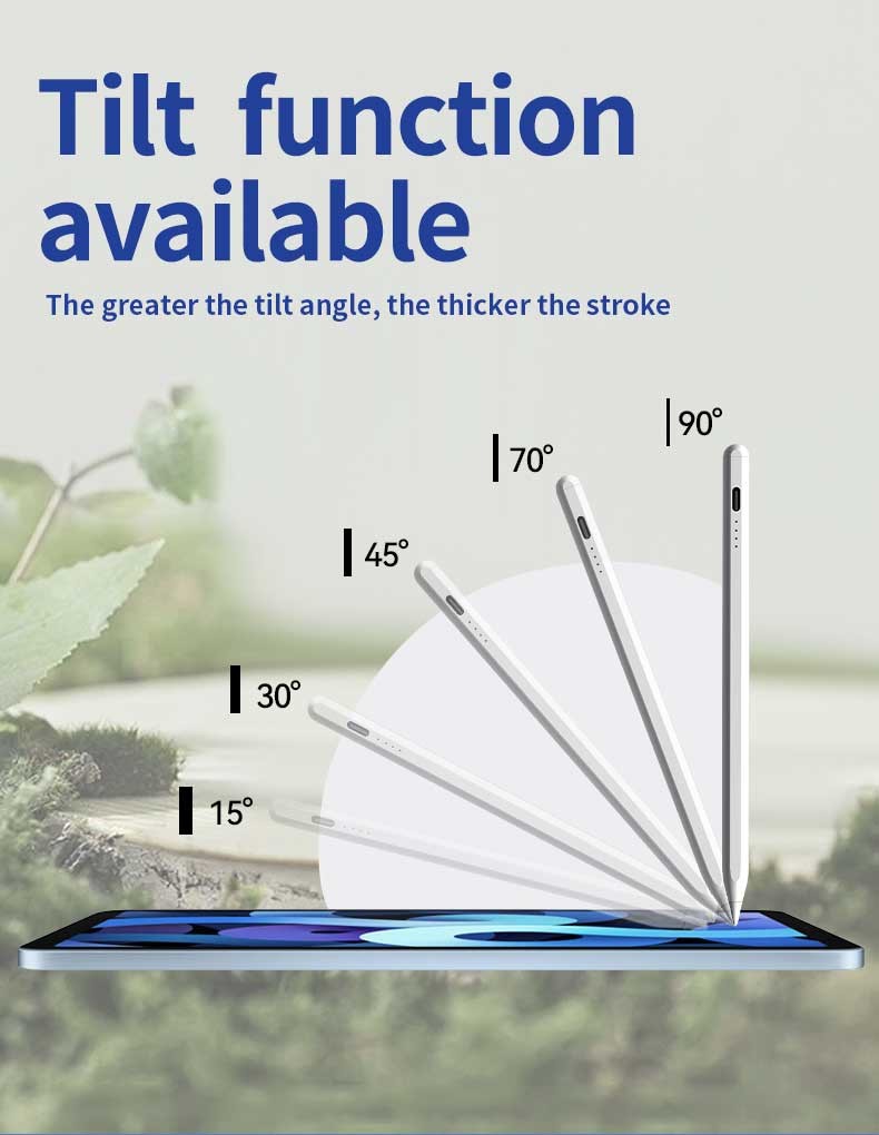 Rechargeable Active Stylus Pencil With 2048 Levels Pressure Sensitivity 15H Working Time