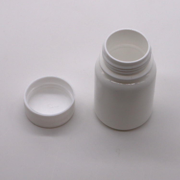 30mL HDPE Portable White Plastic Powder Medicine Pill Tablet Bottles Container with Child Safety Cap