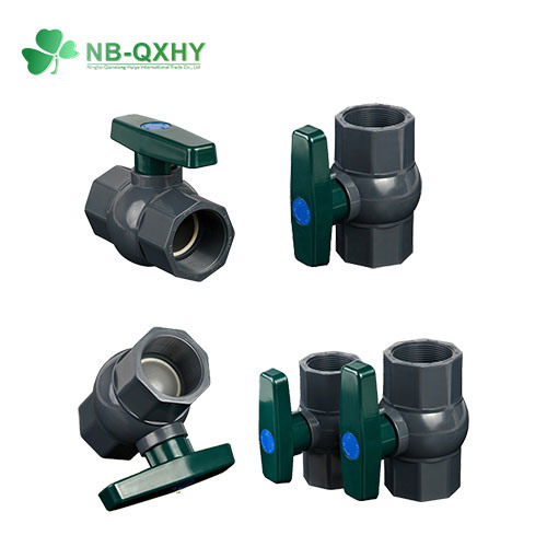 High Quality Female PVC Ball Valve Dark Green Handle Octagonal Ball Valve for Water Supply