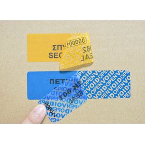 Custom Date Warranty VOID Security Labels For Seal High Value Packages