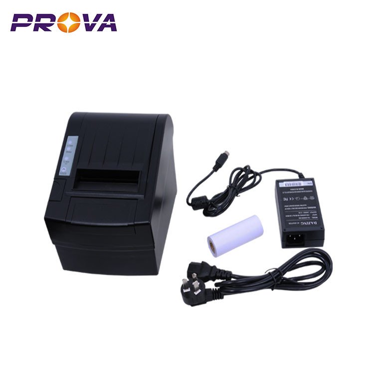80mm Desktop Thermal Label Printer Easy For Paper Installation CE / ROHS Approval