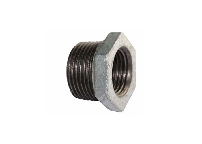 Galvanized Hexagon Plumbing Pipe Fittings , Male / Female Pipe Reducer Bushing NPT