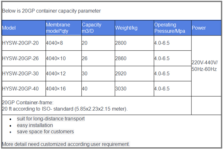 FRP Containerised Water Treatment Plant , Sea Water Desalination Machine
