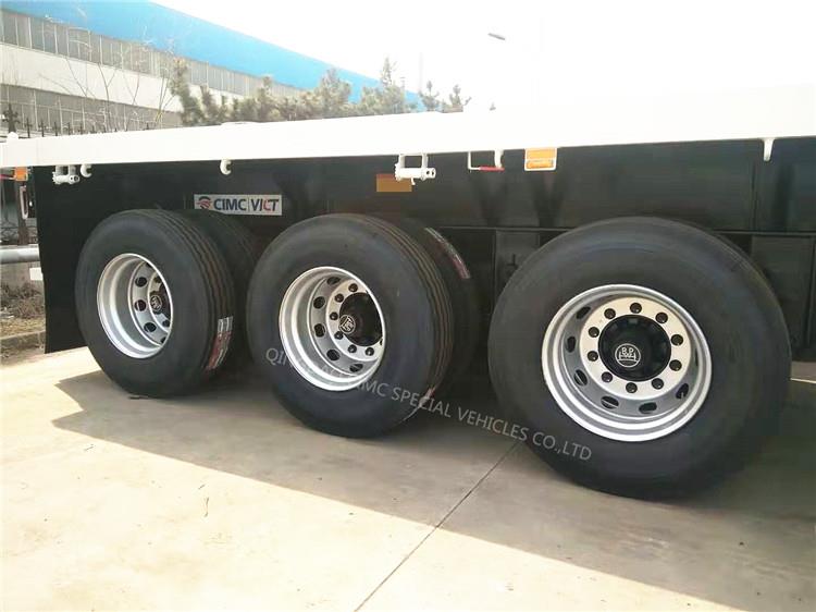 CIMC Tri - Axle Heavy Duty Semi Trailers 40ft High Flatbed Trailer With BPW Axles