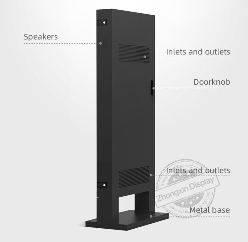IP65 Waterproof Outdoor Digital Signage 65inch Display With 89/89/89/89 View Angel