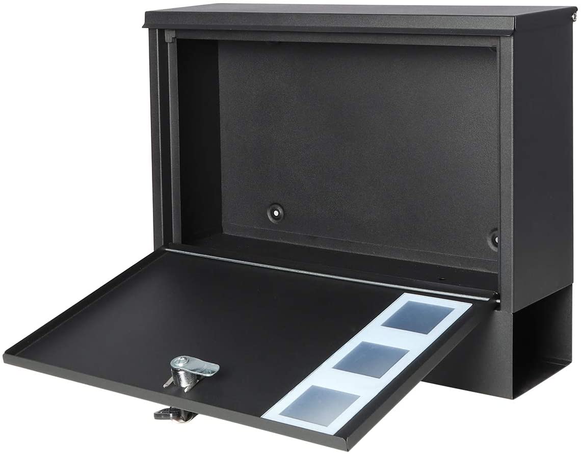 Wall Mounted Locking Mailbox with Electrostatic Powder Coating and Customizable Color
