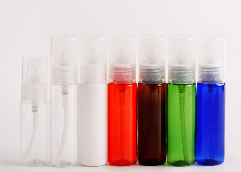 Colorfully Empty Pet Plastic Cosmetic Bottles Portable With Treatment Pump