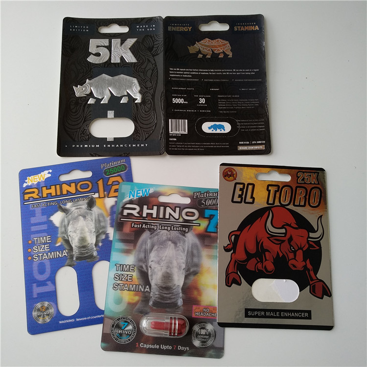 7K White Panther Packaging Blister 3d Cards Box Stiff For Male Enhancement Pill