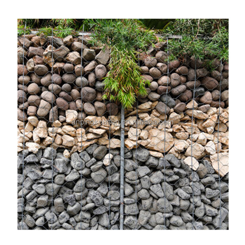 Steel Woven Gabion Baskets For Retaining Wall And River Construction