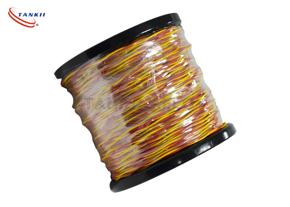 ANSI Standard Type K Thermocouple Cable , Two Twisted Red Yellow Stranded Cable