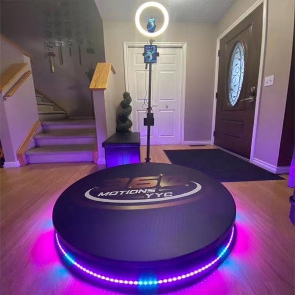 Free Logo Parties 360 Photo Booth With Slow Motion Portable 360 Video Spin