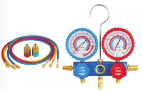 134A environmental protection Paper carton Gauge set with straight quick connector 2196 pipe pressure 600PSI-3000PSI