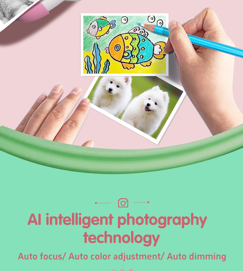 Multifunctional Instant Inkless Colour Sticker Printer For Kids Photo