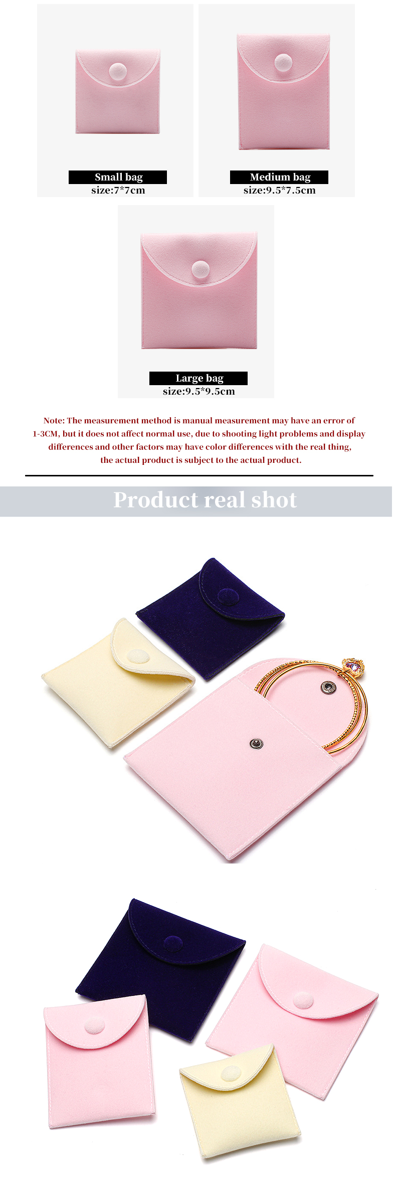 Supple Mini Velvet Jewelry Storage Bag Pouch For Ear Studs Rings Bracelet