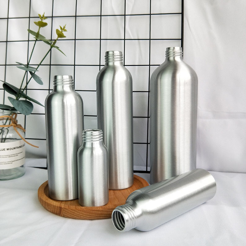 Customizable Logo and Color 300ml 500ml 16oz 32oz Empty Cosmetic Silver Perfume Aluminum Bottle for Personal Care