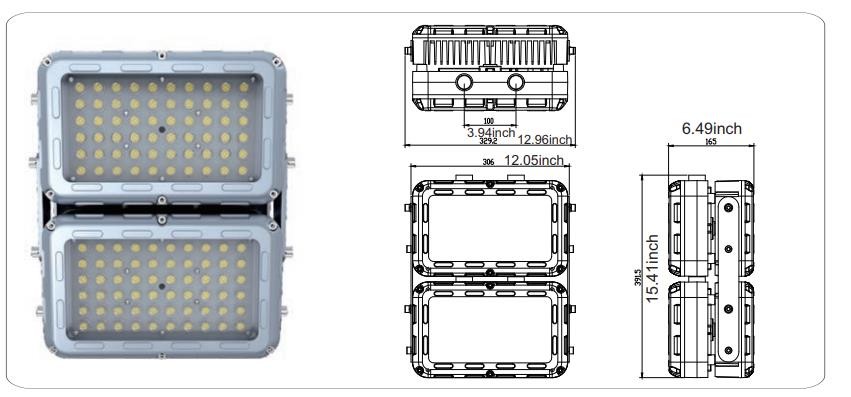 2700k-7000k Ex Proof Led Lights IP66 Copper Free Aluminum