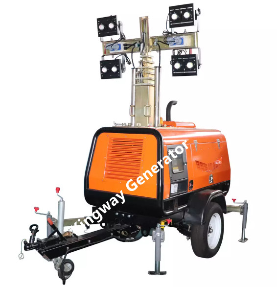 ISO Approval 6m Mechanical Lifting Mobile Light Tower For Court