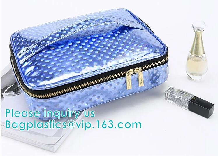 HANDBAG,PORTABLE WASH POUCH Promotional PVC/EVA cosmetic Bag with Handle,PVC Bedding Blanket Bag with Handle, makeup bag