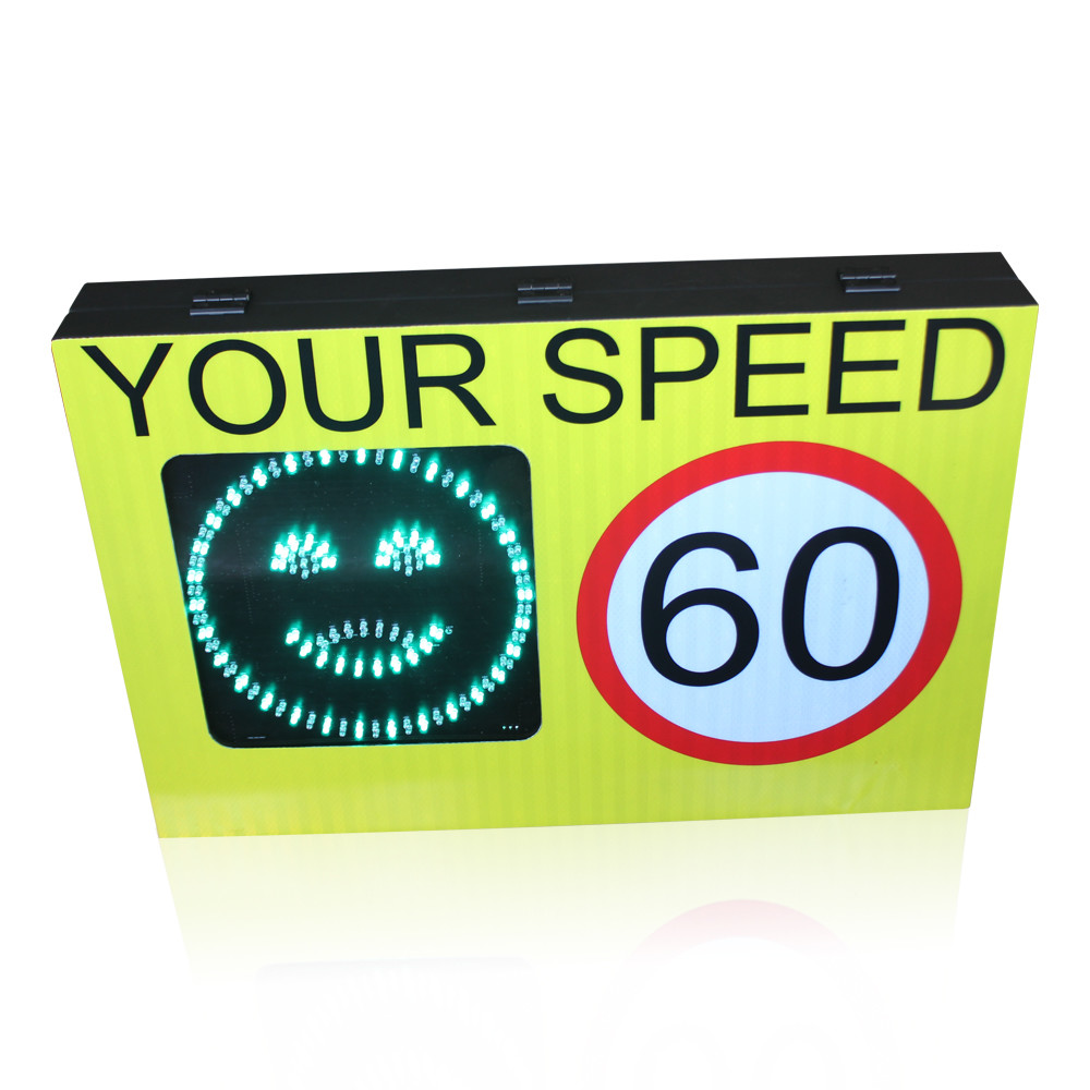 Road Safety Equipment 2 Digit Solar Traffic Speed Sign For Highway