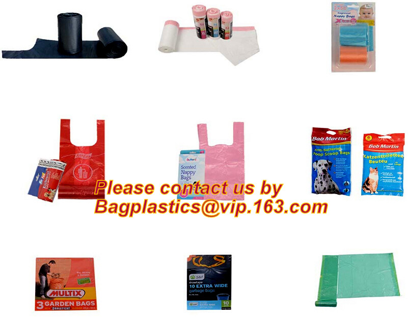 Biodegradable Roll heart bag, Vest bag, Pocket, Roll bag, 100% Biodegradable Cornstarch Garbage Bags garment biodegradab
