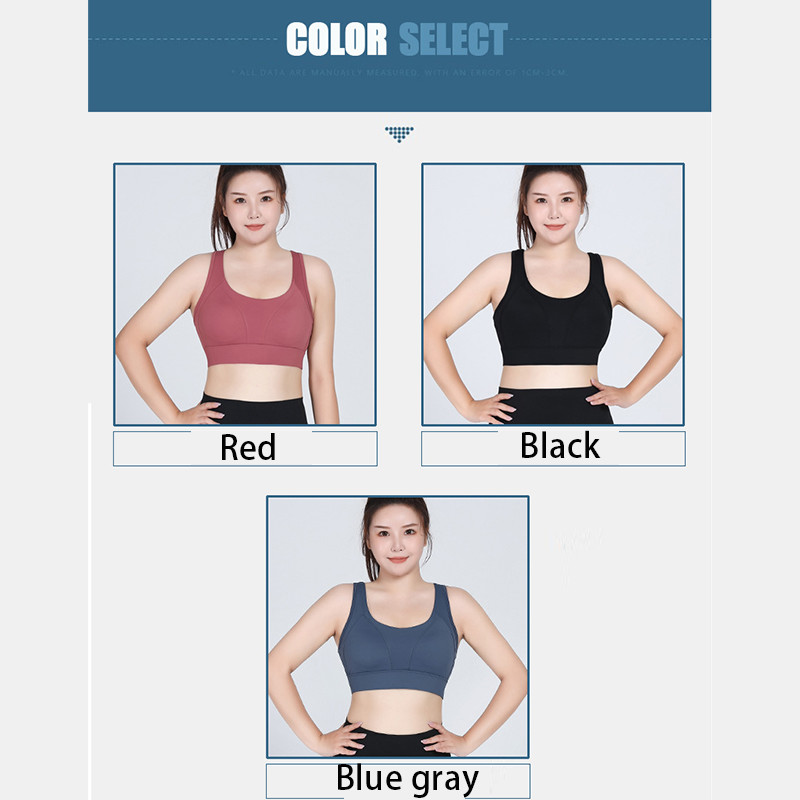 Sexy Mesh Plus Size Sports Bra Gathered Nylon Spandex 3 Colors
