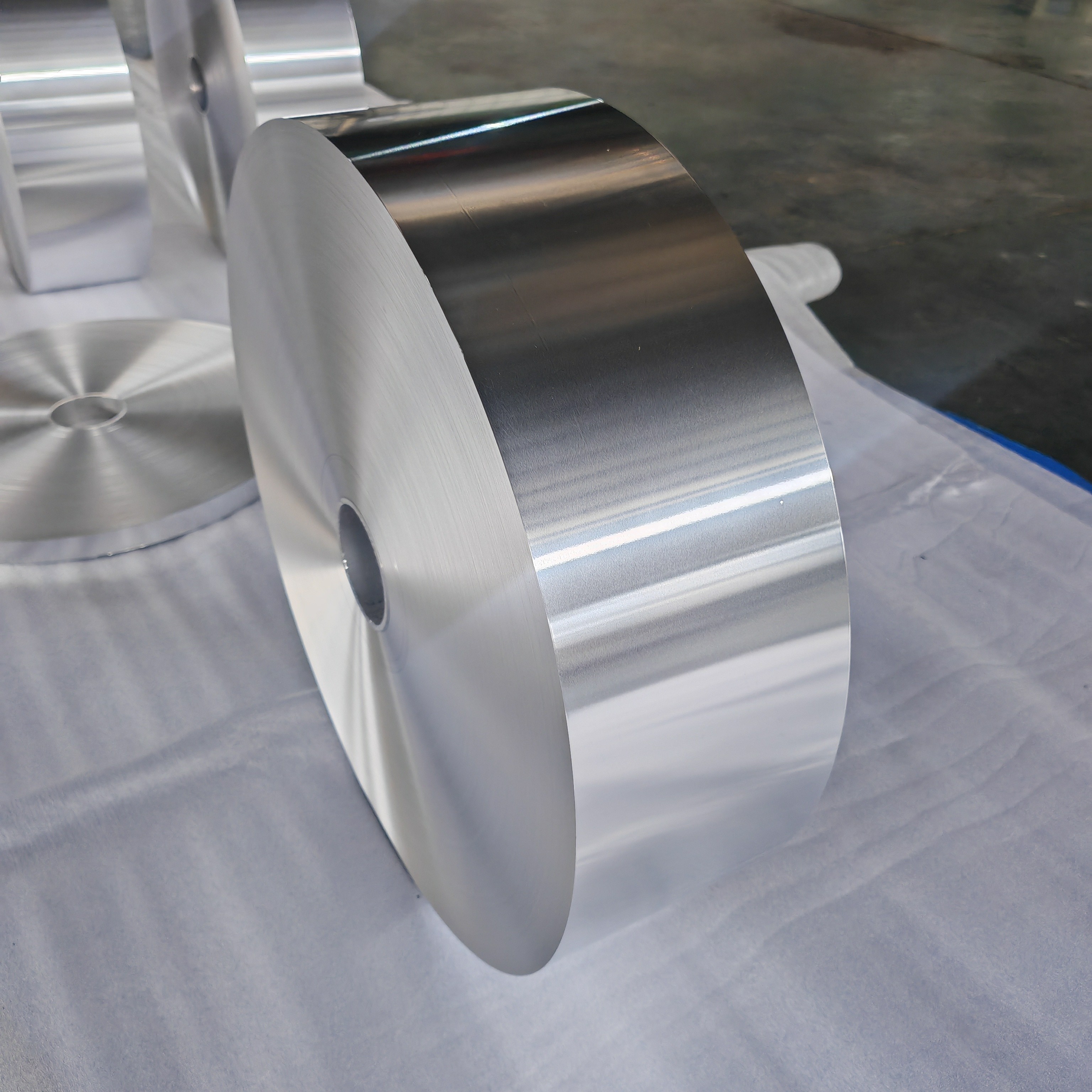 8011 O 55mic 70mic Thickness Aluminum Strip Foil For Flexible Duct