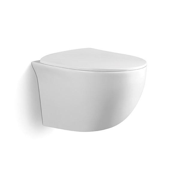 The Toilet Is Suspended Rimless Sanitary Ware Ceramic Wall Hung Toilet Bowl
