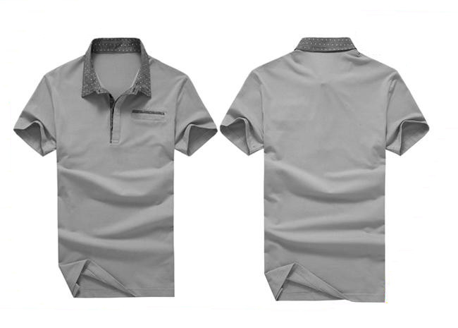 Short Sleeve Cotton Polo Shirts With 3D Pocket , Boys' Blue Polo Shirt