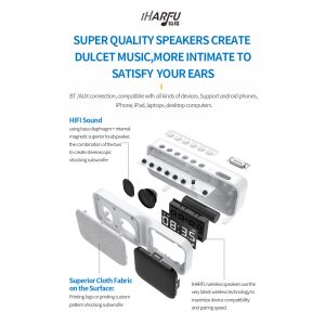 Bluetooth Communication Intelligent Voice Sound Desktop Speaker With Fabric And