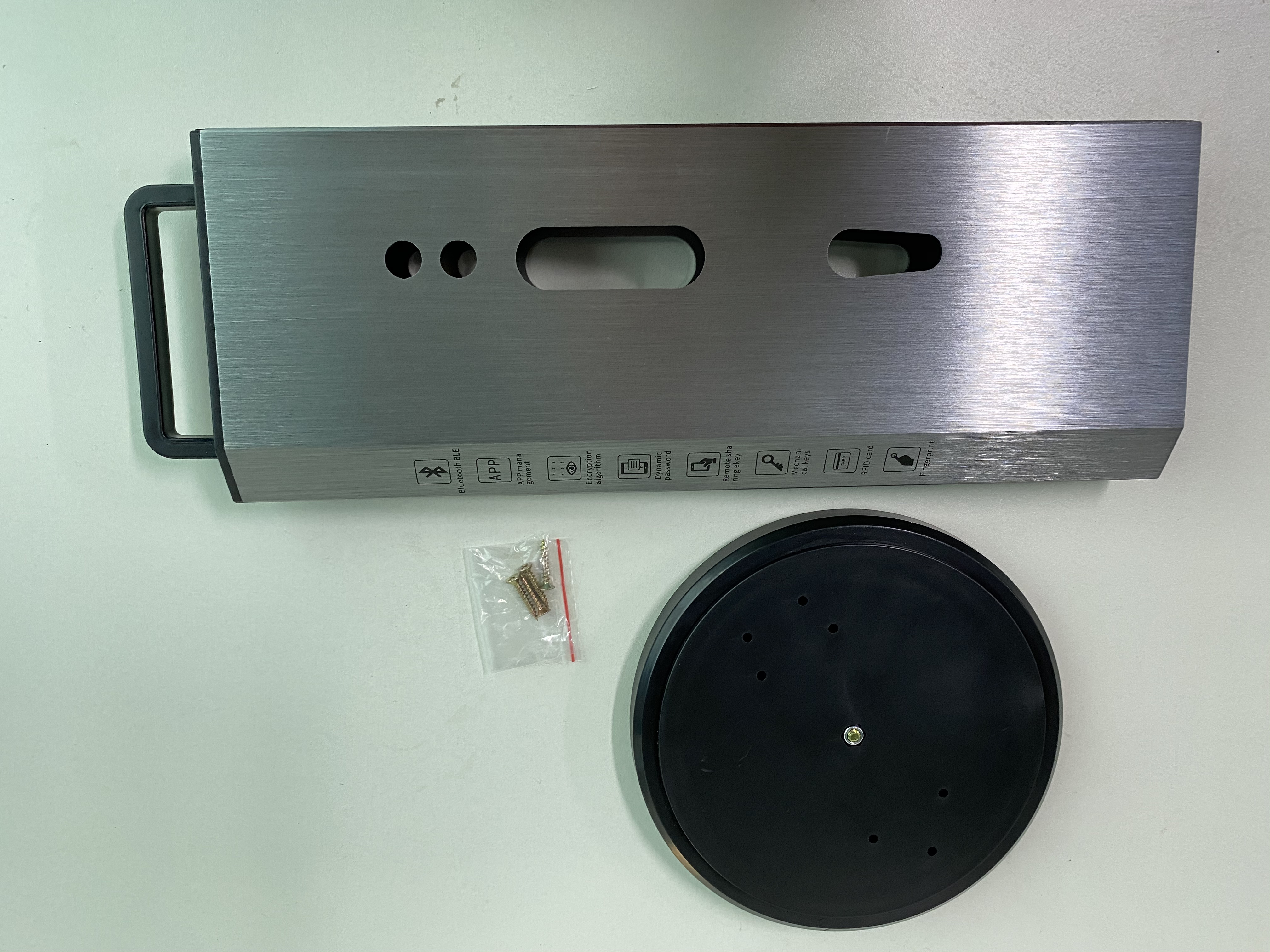 Gold Fingerprint Password Smart Digital Door Lock Display Rack For Exhibition Stan