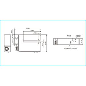 M8 Connector 4 Pin Photoelectric Label Sensor Normal Tag Sensing Potentiometer