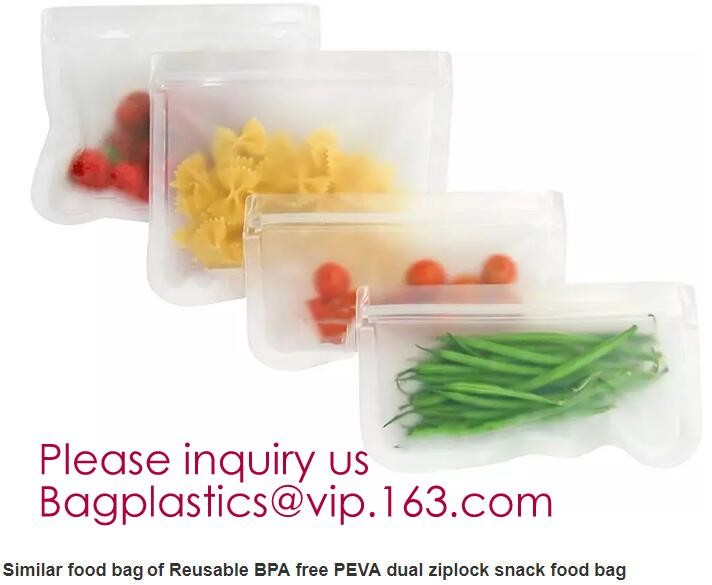Reusable Silicone Food Storage Bag Washable Silicone Fresh Bag for Fruits Vegetables Meat Preservation bagplastics bagea