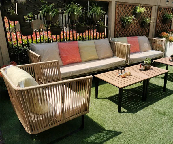 1.5mm Modern Lounge Sectional Outdoor Sofa Adjustable Waterproof Garden Furniture Set