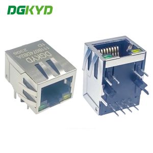 China DGKYD111B074DB2A1D RJ45 100M Network Connector 8PIN Without Lamp With Shield on sale