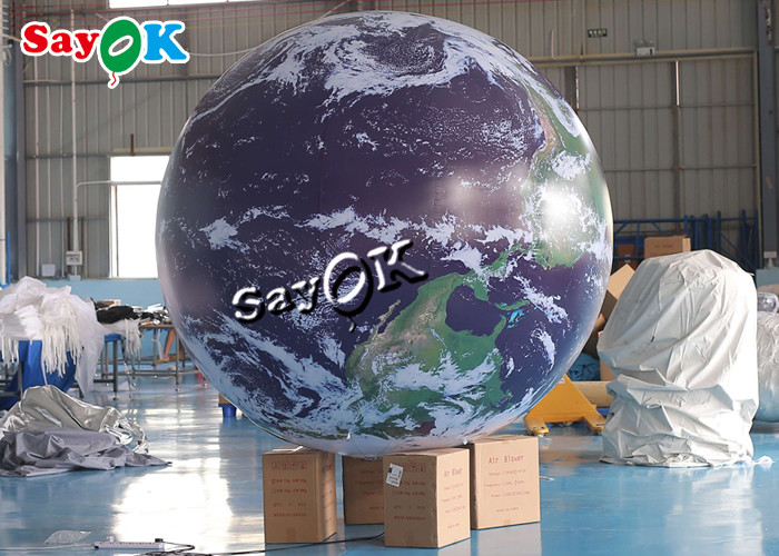 2m Giant Inflatable Earth Globe Model With Led Lighting