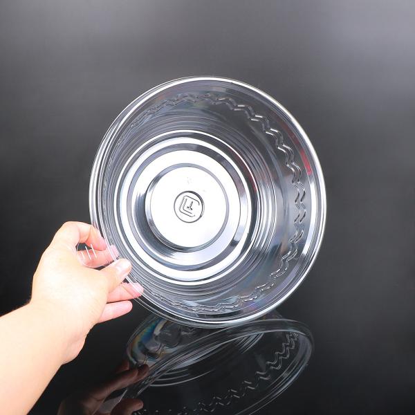 Eco Friendly Large PET Food Bowl Disposable Fruit Salad Containers