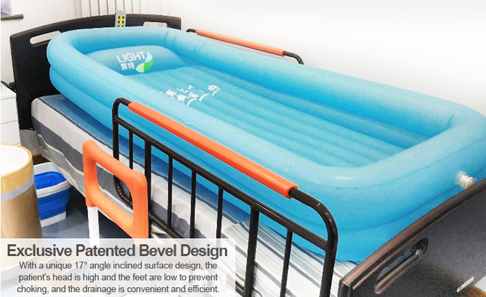 25L Adult Inflatable Bath Tubs Shower Bath Basin Kit For Bedridden Patients