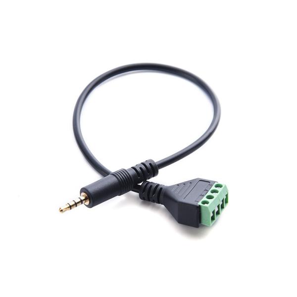Quality 3.5mm 4-Pole Stereo Headphone Audio Male Plug to Screw Terminals Block Adapter Expansion Cable for sale