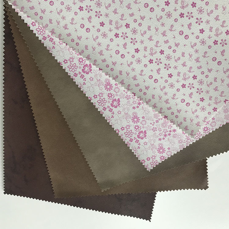 Embossed PU Leather Fabric Advanced Technology Thick Polyestermaterial
