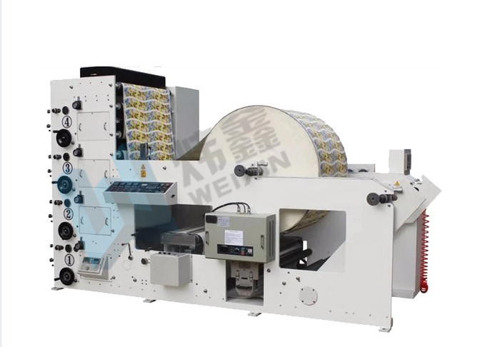 Central Drum Flexo Printing Machine , PE Label Flexo Roll Printing Machine