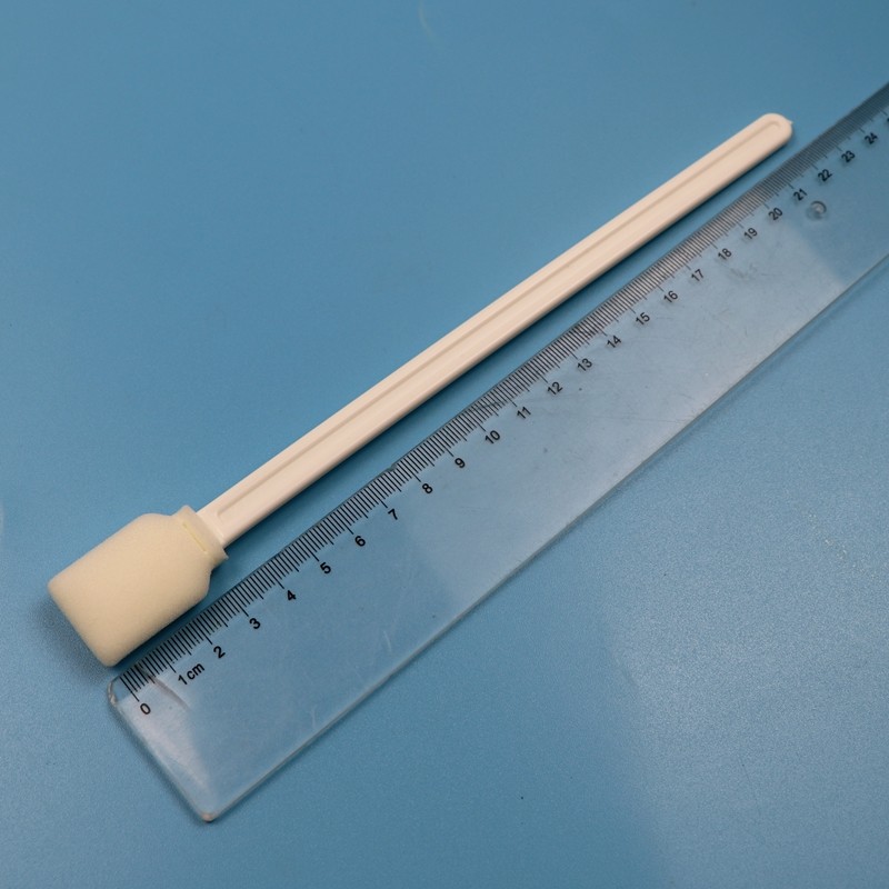 228mm Lint Free White Extra Long Handle Rectangular Cleanroom Swab UV Printer Cleaning Foam Swab